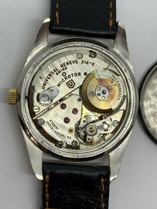 VINTAGE UNIVERSAL GENEVE POLEROUTER DATE AUTOMATIC SWISS MICRO ROTOR CAL 218 - 2 2