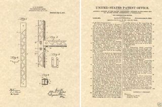 1913 Gilbert Erector Set Patent Art Print Ready To Frame Toy