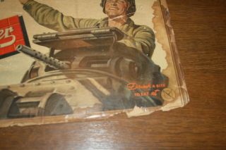 RARE VINTAGE DR PEPPER CARDBOARD WWII SIGN IN POOR 5