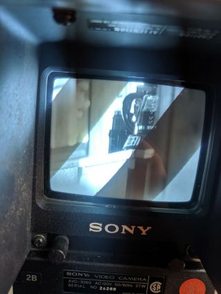 Vintage Sony AVC - 3260 Video Camera,  Electronic Viewfinder,  Canon TV Zoom Lens 5