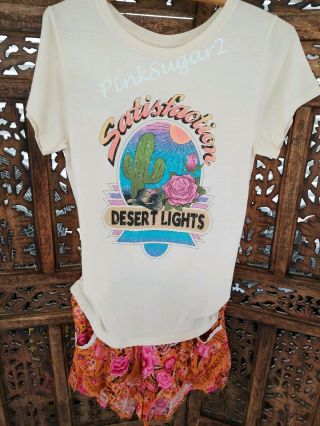 Vintage Nwt Spell And The Gypsy Collective Satisfaction Desert Lights Tee Top