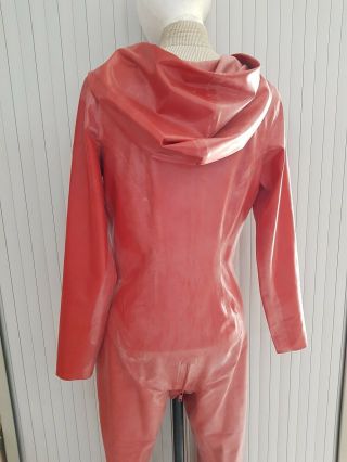 Rubber Eva Red Latex Hooded Catsuit XL 5