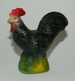 Vintage & Rare Rooster Rattle Celluloid Figurine Doll Toy Japan 40 