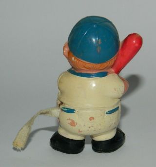 VINTAGE & VERY RARE METER BASEBALL PLAYER CELLULOID FIGURINE TOY JAPAN 40 ' s. 2