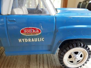 Vintage Pressed Steel Blue Tonka,  Hydraulic Pick Up Dump Truck 6