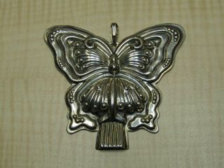 Reed & Barton Vintage Sterling Silver Jewelry Butterfly Whistle Pendant
