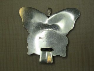 Reed & Barton Vintage Sterling Silver Jewelry Butterfly Whistle Pendant 3