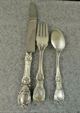 Reed & Barton Francis I Youth 3 Piece Set Knife,  Fork & Spoon Sterling - No Mono 2