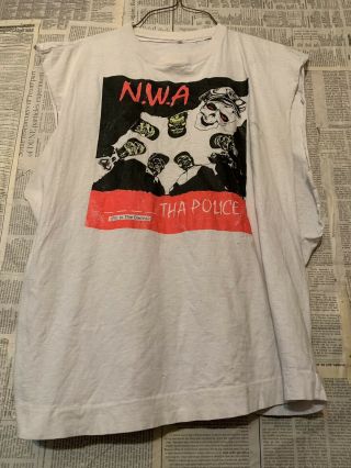 Vtg 90s N.  W.  A Tha Police Straight Outta Compton Gangsta Rap T - Shirt