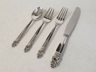 4 Piece Place Setting Royal Danish International Sterling