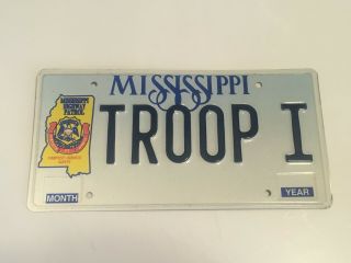 Vintage Mississippi State Police Highway Patrol Trooper License Plate
