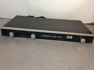 Vintage Crown D - 75 D75 Rack Mount Power Amp.  Dual Channel