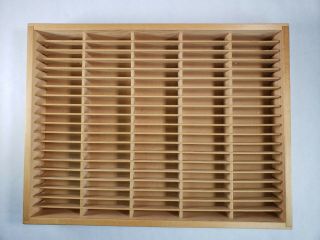 Vintage Napa Valley 100 Cassette Tape Wall Storage Unit Shelf Case Wooden Rack