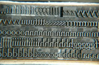 24 pt.  Cheltenham Letterpress Large Font Vintage Lead Type 5