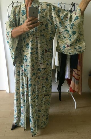 Vintage Kimono Dressing Gown Japanese Bought In Paris