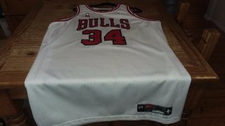 Chicago Bulls 2001/02 White Charles Oakley Games Jersey W/911 Patch Rare