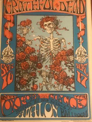 VINTAGE FD - 26 - 3 Grateful Dead Poster Avalon Ballroom Bertha 1966 3