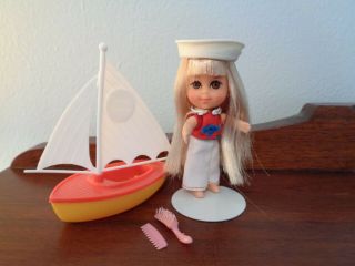 Vintage Mattel Liddle Kiddle Lola And Sailboat