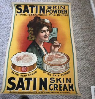 Art Vintage Poster Satin Skin Powder 1903