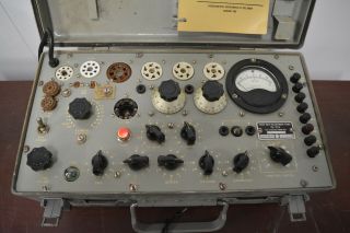Vintage 1962 U.  S.  Army Military Test Set Electron Tv - 7/u Tube Tester
