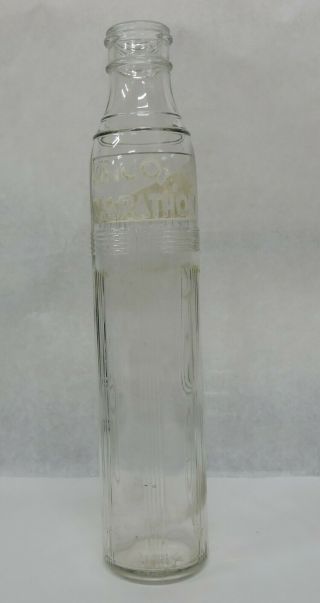 Vtg Linco Marathon Motor Oil Gas Station Glass Bottle/jar - 1 Liquid Quart - 3