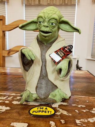 1999 Applause Yoda Rubber Hand Puppet With Tags Star Wars Episode 1 One Vintage