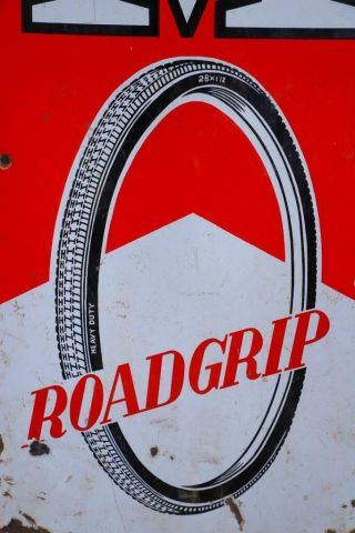 Large Vintage ' NRM Roadfinder ' Tyre Cycling Enamel Metal Sign Advert (Ref 271) 3