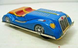 3 " Vintage Tin Mg Friction Sports Car From Japan Blue