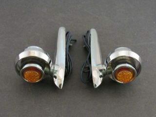 1950 ‘s Vintage Accessory Fender Signal Marker Light Pair Old Stock 2