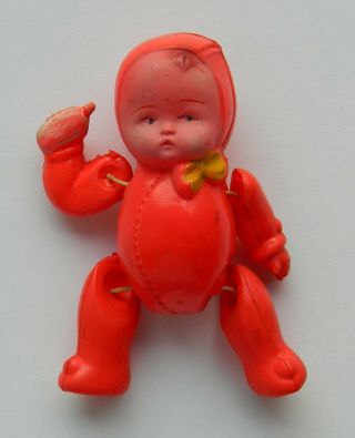 VINTAGE & RARE BABY CELLULOID FIGURINE DOLL TOY OCCUPIED JAPAN 40 ' s.  4  TALL 2