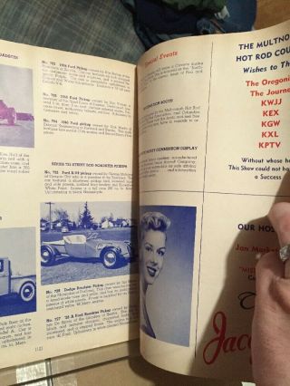 1956 1st Portland Roadster Show Hit Rod Racing Souvenir Program vintage Rare 8