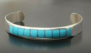 Vintage Sterling Silver Navajo Cuff Bracelet