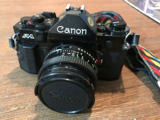 Canon A - 1 w/ Canon FD 50mm F1.  8 Lens.  Vintage Camera NR 2