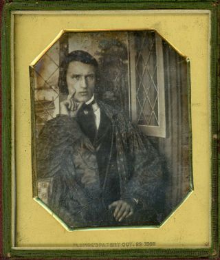 PLUMBE’S PATENT OCT 22 1842 RARE DAGUERREOTYPE HANDSOME STUNNING EARLY POSE DAG 4