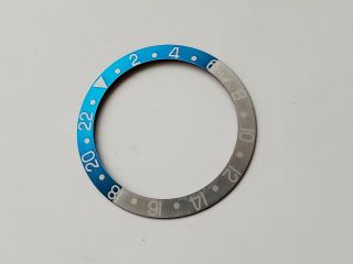 Red Blue Ghost Pepsi Bezel Insert 1675 16750 Rolex Gmt - Master Faded Aged Vintage