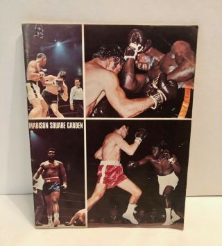 Vintage Ali Vs Bonavena Dec 7,  1970 Msg Championship Boxing Program - Very Rare