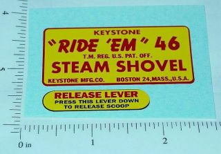 Keystone Ride Em Steam Shovel Stickers Ky - 019