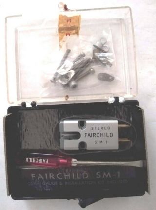 Fairchild SM - 1 Vintage phono cartridge with case,  gram gauge,  instructs 2