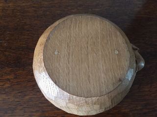 Robert Thompson Mouseman Solid Carved Oak Nut Bowl Dish Kilburn North Yorkshire 4