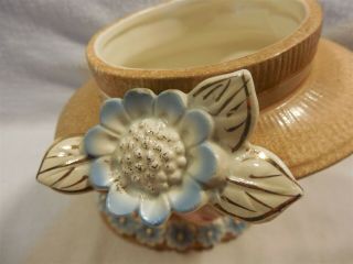 Vintage Rubens Originals Japan Ceramics Tan Lady Head Vase Planter 5 3/4 