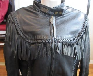 Harley Davidson Leather Jacket Vintage Willie G Fringe W Liner 98111 - 86vw 38/10