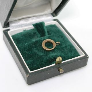 Antique Vintage Nouveau 14k Yellow Gold Spring Necklace Clasp Jewelry Component