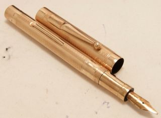 VINTAGE 1920 ' S FULL SIZE SWAN MABIE TODD SOLID GOLD 9K LEVER FILL FOUNTAIN PEN 3