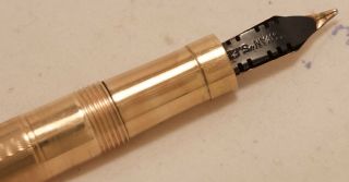 VINTAGE 1920 ' S FULL SIZE SWAN MABIE TODD SOLID GOLD 9K LEVER FILL FOUNTAIN PEN 6
