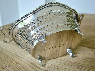 FINE QUALITY ANTIQUE HM1910 AMSTERDAM SOLID SILVER DUTCH BASKET DISH 113 GRAMS 6