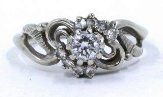 Vintage 14k White Diamond Solitaire Engagement Ring (29)