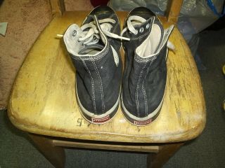 Vintage 1950 ' s BF Goodrich Canvas High Top Basketball Sneakers Gym Shoes 10.  5 5