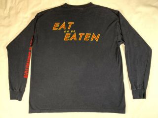 Vintage 90s Pig KMFDM Long Sleeve Tour Shirt Size XL Black Red Yellow Cotton 3