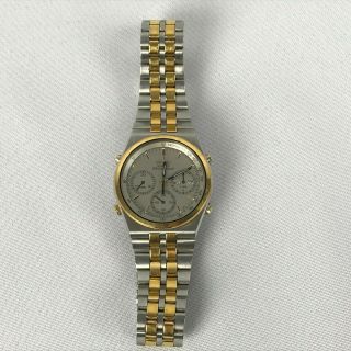 Vintage Seiko 7a38 - 7280 Day Date Chronograph Gold Plated Quartz Mens Watch Rare
