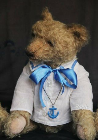 Artist classic teddy bear sailor Barton hug soft toy dressed anchor white shirt 4